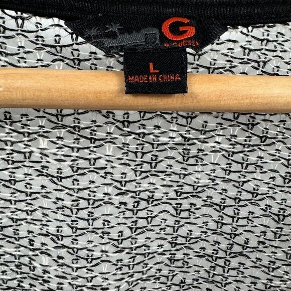 Guess Knit Fringed Cardigan Sweater Large - Picture 6 of 7